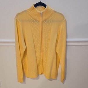 Classic Yellow Cowl Neck Sweater with Soft Knit